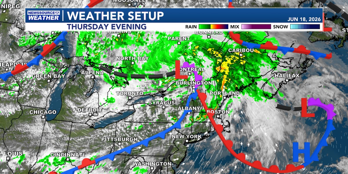 Showers Taper off Later Tonight, with Additional Showers Likely Heading into the Weekend