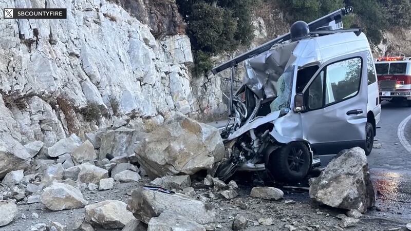 Joseph Furtek is grateful he’s still alive after a pair of boulders fell off a cliff and...