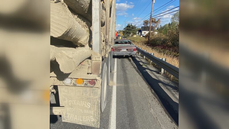 Mapleton Car Crash No Injuries in Car and Tractor Trailer Crash